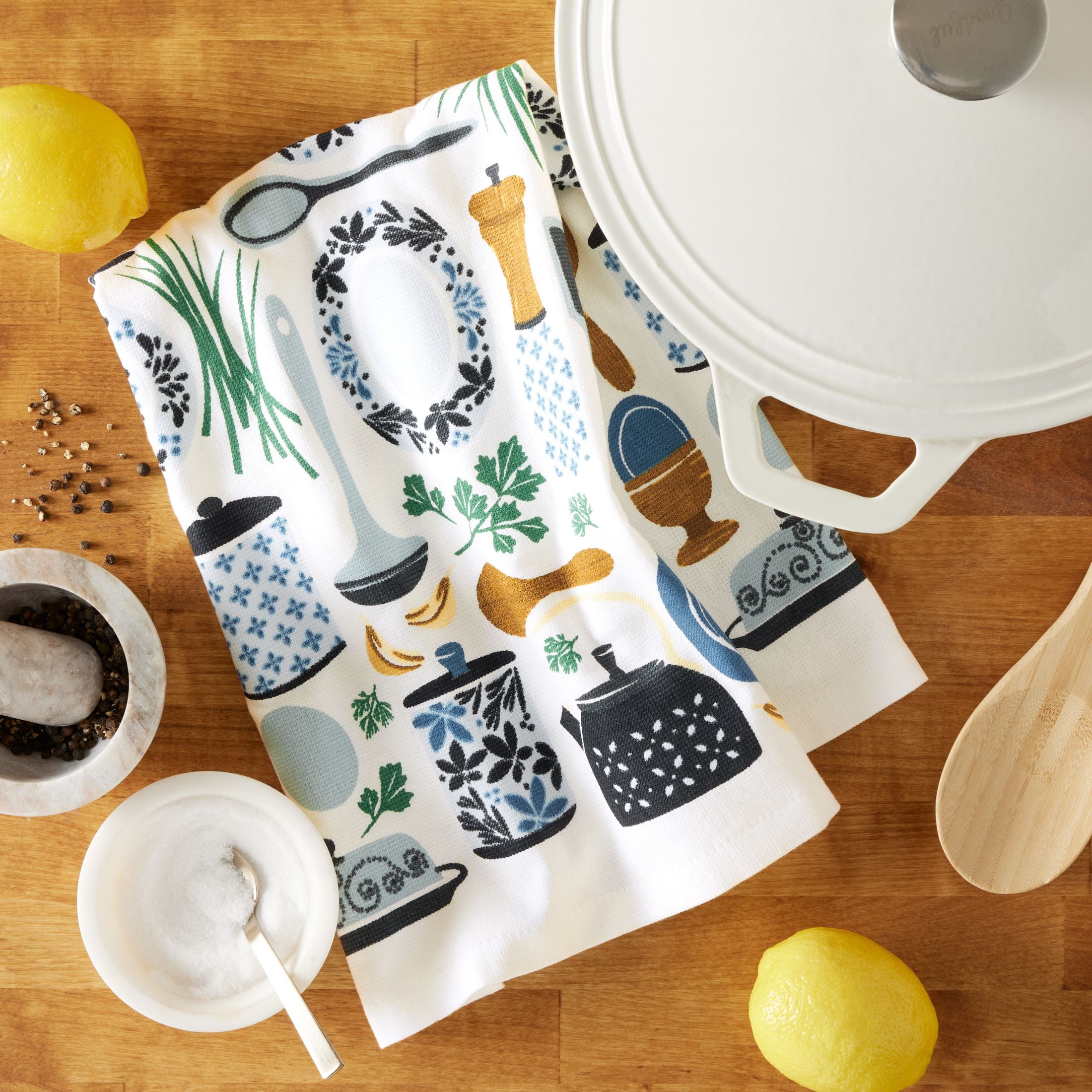 (3 pack) Mainstays Printed Cotton Kitchen Towel, Kitchen Utensils, 15 in x 25 in, 1 Piece