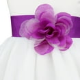 thumbnail image 6 of TiaoBug Flower Girls Wedding Bridesmaid Dress Sleeveless Princess Bowknot Prom Birthday Party Ball Gown Purple 8, 6 of 7