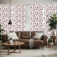 thumbnail image 2 of Ambesonne Thistle Window Curtains, Summer Floral Thistles, Each 28" W x 95" L, Apple Green Purple, 2 of 5