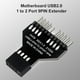 thumbnail image 3 of Placa Base USB2.0 Extensión Pin 9 Pines Dos Puertos Prueba Velocidad Del Ventilador RGB Refrigerado Por A Dos Pines 9 Pines, 3 of 5