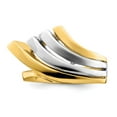 thumbnail image 5 of Solid 14k Yellow and White Gold Two Tone Four Tier Waterfall Ring Band Size 6.5, 5 of 6