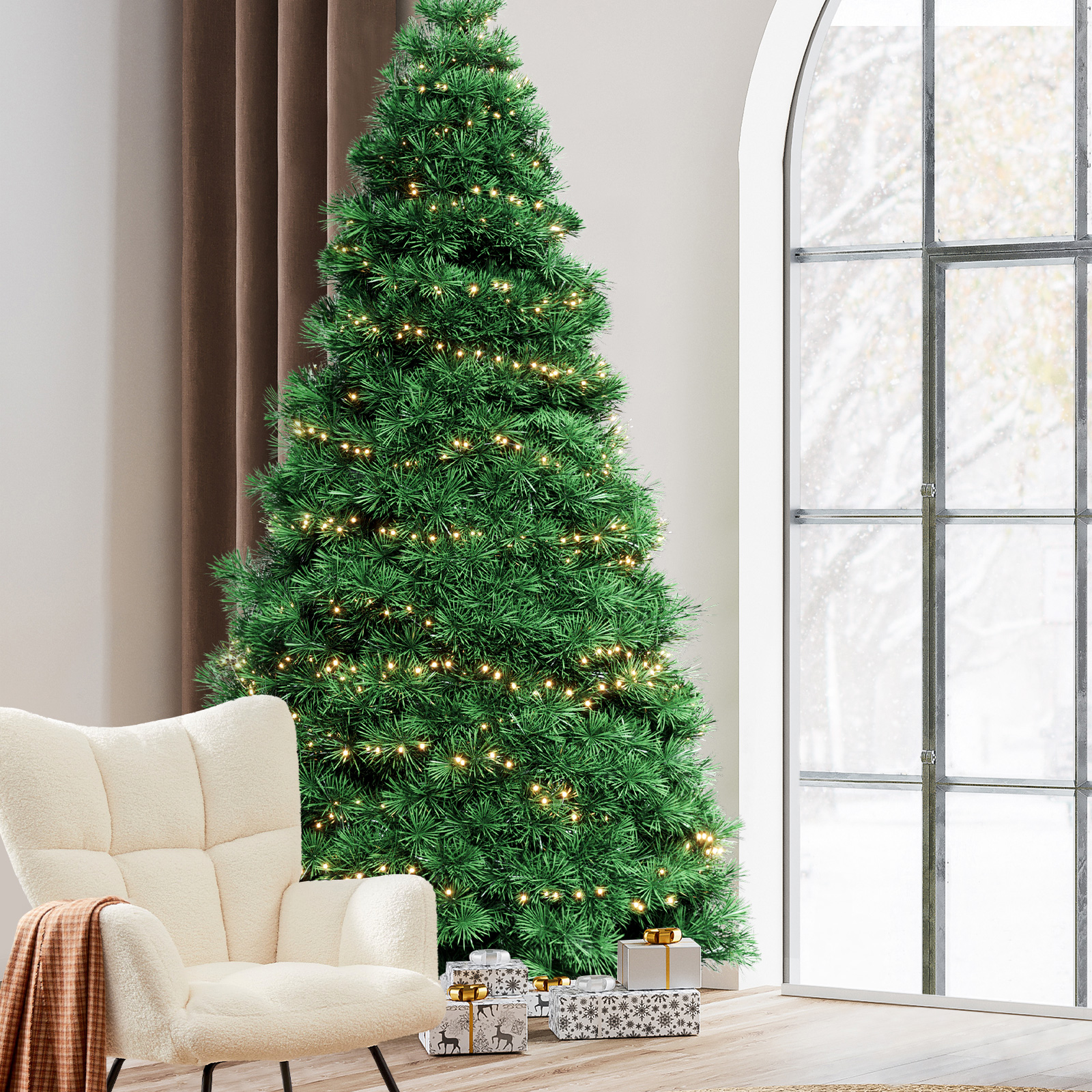 CONCETTA 4.5ft Flocked Pre-Lit Christmas Tree photo 2
