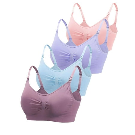 1/4-Pack Nursing Bra for Breastfeeding Wireless Bra Women s Sleeping Maternity Bra Push Up Seamless Pregnancy Bralette Underwear S-3XL