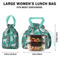 thumbnail image 5 of Great Pyrenees Dog and Flower Drawstring Lunch Bag Women - Drawstring Lunch Bag Insulated for Work Office - Stain-Resistant Large Lunchbags for Women with Multi-Pockets, 5 of 6