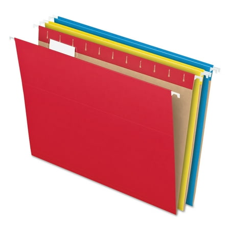 Pendaflex Colored Hanging Folders, 1/5 Tab, Letter, Assorted Colors, 25/Box
