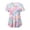 Pink, variant on COMVALUE Cozy Fit Plus Size Scrub Shirts Medical Uniforms Tops Print Scrubs with Design (Pink, XL)