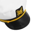 thumbnail image 4 of KAKOWELY Gorra azul marino ajustable blanca para hombre y mujer, ideal para fiestas en yates, disfraces de marinero, aventuras al aire libre, gorra de capitán de yate azul marino y blanca., 4 of 5