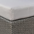 thumbnail image 6 of GDF Studio Avianna Outdoor Wicker Ottoman with Cushion, Gray and Light Gray, 6 of 7