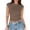 Coffee, variant on Women's Summer Tops Ruched Crop Top Cap Sleeve Boat Neck Tee Casual Everyday Shirt