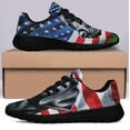 thumbnail image 3 of Black Labrador Dog American flag Shoes Sneakers Black Size 5, 3 of 7