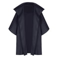 thumbnail image 4 of Cape Jacket for Women Hooded Lapel Pocket Solid Poncho Coat Three Quarter Sleeve Office Leisure Travel Weekend Cover Up with One Piece Drape Look, 4 of 6