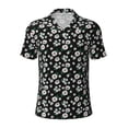 thumbnail image 2 of Daiia Daisies Flowers Pattern Men’s Polo Shirts,Solid Deck Shirt,Classic Fit, Breathable Cotton Polo for Casual and Sport Wear-4X-Large, 2 of 7