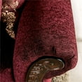 thumbnail image 4 of Furniture of America Grive Traditional Chenille Upholstered Sofa in Wine, 4 of 7