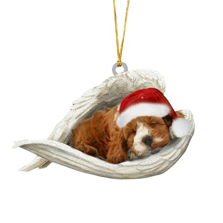 

Veki 2022 New Sleeping Angel Dog Christmas FunS Pendant Cartoon Christmas Tree Pendant Christmas Decoration Pendant Christmas Home Decoration Pendant Tassel Garland And