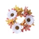 thumbnail image 1 of Corona artificial con anillo de vela de pilar, pequeñas decoraciones de corona de otoño, corona de otoño, portavelas de pilar para puerta, boda, 1 of 9