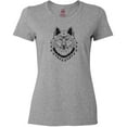 thumbnail image 3 of Inktastic Tribal Wolf Head Women's T-Shirt, 3 of 5