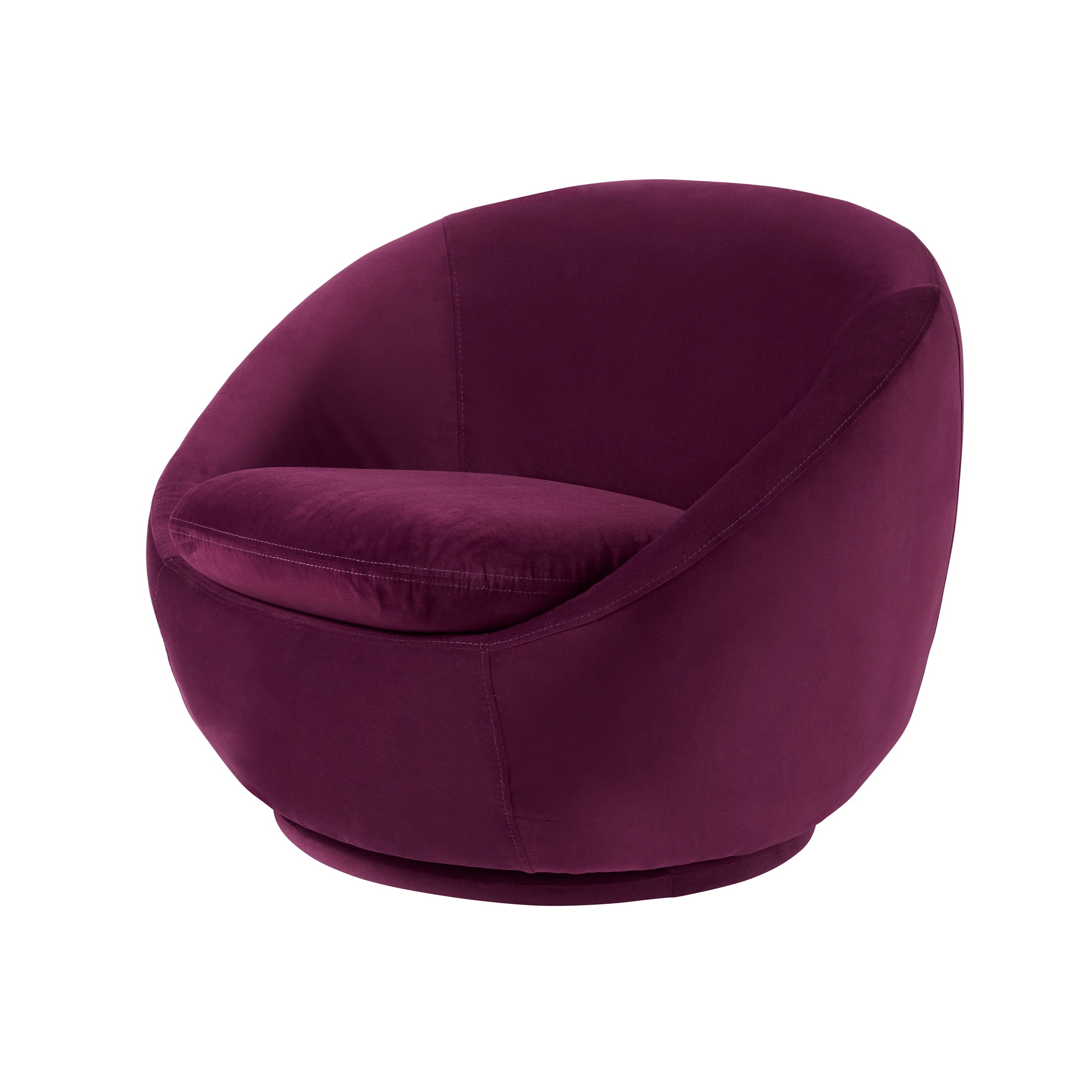 Better Homes & Gardens Mira Swivel Chair, Merlot Velvet  (图5)