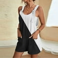 thumbnail image 2 of Drses Women's Summer Casual Sleeveless Rompers Loose Spaghetti Strap Denim Shorts Overalls Jumpsuit with Pockets, 2 of 5