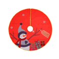 thumbnail image 2 of Christmas Gold Edged Tree Skirt Decoration Santa Print Christmas Tree Bottom Decoration Apron, 2 of 7
