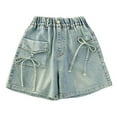 thumbnail image 4 of Tween Girls Denim Shorts Jeans for Girls High Waist Denim Shorts Summer Outfits for Girls Girls Shorts Size 11-12 Years, 4 of 9