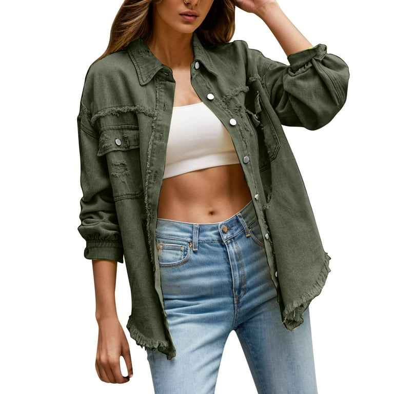 Zhuashum Coats For Womens Long Sleeve Trendy Ripped Zhuashum Coats For Womens Long Sleeve Trendy Ripped