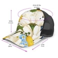 thumbnail image 3 of Picia Bees Collecting Nectar Pattern Trucker Hat,Baseball Cap,Sun Protection Cap,Stylish Headwear,Leisure Cap,Outdoor Sports Cap, 3 of 7