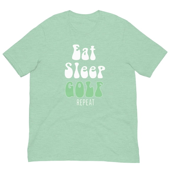 Men's Lightweight Unisex Eat Sleep Golf Repeat Funny Novelty T-Shirt