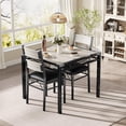 thumbnail image 1 of Moderno dining mesa set: sturdy metal legs, thickened steel frames, space - saving design, pu forrado sillas supporting up to 400 pounds, de esquina protectors para safety, fácil montaje, 1 of 6