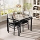 thumbnail image 1 of Moderno dining mesa set: sturdy metal legs, thickened steel frames, space - saving design, pu forrado sillas supporting up to 400 pounds, de esquina protectors para safety, fácil montaje, 1 of 6