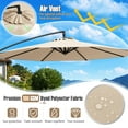 thumbnail image 2 of Gymax 10 FT Offset Hanging Umbrella w/ Base Patio Cantilever Umbrella 360° Rotation Beige, 2 of 8
