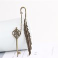 thumbnail image 1 of Musbetu Metal Feather Bookmarks with Textured Tassel Vintage Style Fun Reading Experience Alloy Feather Cutout Bookmark, 1 of 7