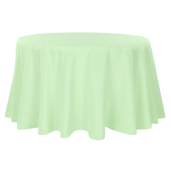 1 Pc, Polyester 108" Round Tablecloth - Mint Green For Weddings, Trade Shows, Showrooms, Events