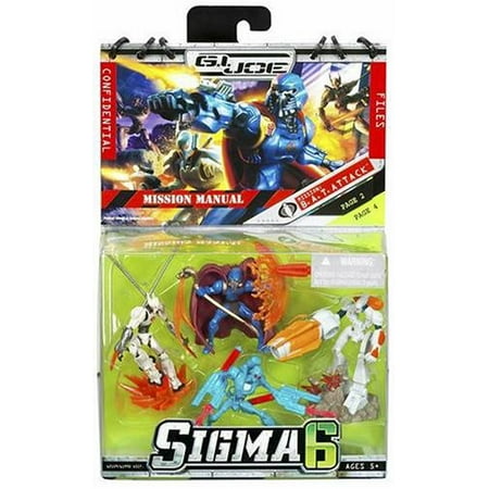 Joe Missile - G.I. Joe 2.5 Inch Mission B.A.T. Attack, Set of 4 action figures includes COBRA COMMANDER, COBRA B.A.T v.5, NINJA B.A.T. and HEAVY B.A.T. with firing missiles! By Hasbro From USA