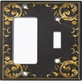 thumbnail image 2 of Metal Light Switch Plate Outlet Cover (French Victorian Frame - Single Rocker Single Toggle), 2 of 2