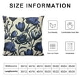 thumbnail image 5 of JEUXUS  Decorative Pillow Covers Floral Pattern Pillow Covers Blue Tulips Spring Flowerfor Living Room Couch Sofa, 5 of 5