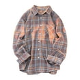 thumbnail image 2 of WREESH Men's Fashion Checkered Button Down Shirts Long Sleeve Casual Top with Plaid Pattern Coffee, 2 of 4