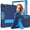 Blue, variant on Case for iPad Pro 12.9 Inch 2021/2020/2018, Kickstand Shockproof Kids Proof Case Heavy Duty High Impact Resistant Hybrid Three Layer Rugged Defender Full Body Protection Case, Rosegold