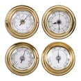 thumbnail image 4 of 4x Higrómetro Juego de Reloj Carcasa de Latón Instrumento Meteorológico Preciso para Navegación Terrazas de Granero, 4 of 9