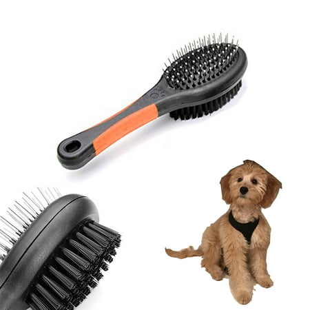 Double Sided Pet Brush Dog Cat Hair Grooming Coat Comb Fur Cleaner Pin Bristle