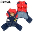 thumbnail image 2 of Pet's four leg thickened autumn and winter clothes Dog's four leg jeans suspenders, 2 of 6