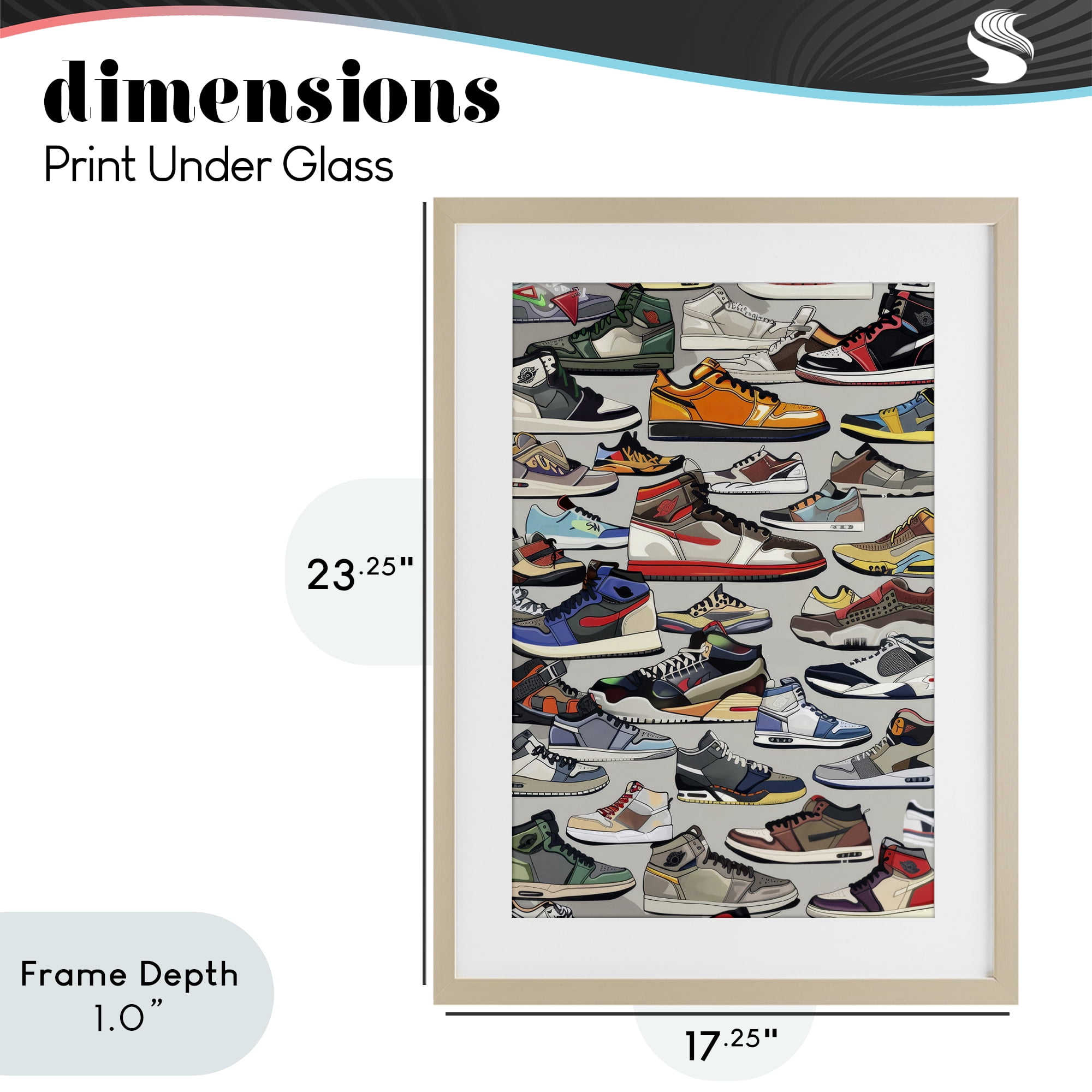 Stupell Industries Shoe Time Urban Styles Birch Framed Print Under Glass, design by Ray Powers