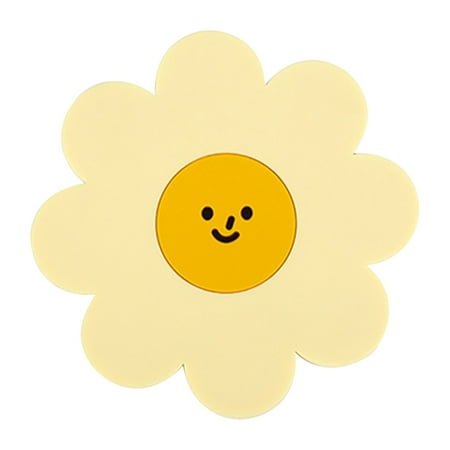 

Azhf Clearance Sale Anti Scalding Heat Insulation Soft Silicone Drink Coaster Sunflower Shape Bowl