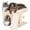 L—14''Beige, variant on Cat Tree for Large Cat, 19x16.5In Large Cat Perch, Adult Cat Tower for Indoor Cats with 24In Long Scratching Post, 2 Cozy Cat Condo House for Adult & Fat Cats, Dark Gray