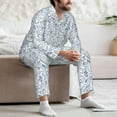 thumbnail image 7 of Naloa Fitness Guru Men’s Pajamas Set - Long Sleeve Button Down Sleep Shirt and Pajama Bottoms Sleepwear Set-Medium, 7 of 7