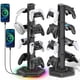 thumbnail image 1 of RGB Controller Stand & Headset Holder for PS5 PS4 Xbox Switch, 4-Tier Gaming Storage Rack with USB Port, Desktop Organizer with Cable Management, 1 of 8