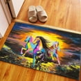 thumbnail image 5 of Abstract Horse Rugs, Animal Rug, Running Horse Painting Rug, Pattern Rug, Horse Lover Gift Rug, Outdoor Rugs, Housewarming Gift Rug, 2.6'x6.5' - 80x200 cm, 5 of 8