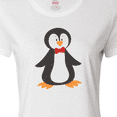 thumbnail image 4 of Inktastic Cute Penguin, Penguin With Red Bow Tie Women's T-Shirt, 4 of 5