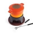 thumbnail image 1 of Swissmar Sierra 11-Piece Cast Iron Fondue Set | Orange, 1 of 16