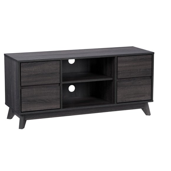 CorLiving Hollywood Tall Dark Gray Engineered Wood TV Stand for TVs up to 55"