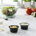 thumbnail image 6 of 2 oz Black Plastic Clear Disposable Portion Cups with Lids for Sauce Cup, 6 of 11